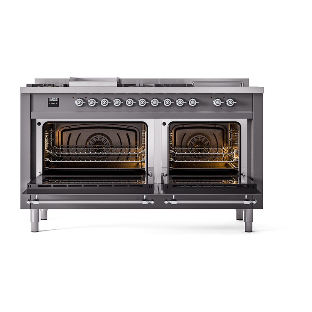 ILVE_UN60FSQNMPMGCLP_Nostalgie_II_60"_Dual_Fuel_Range_oven_door_opened