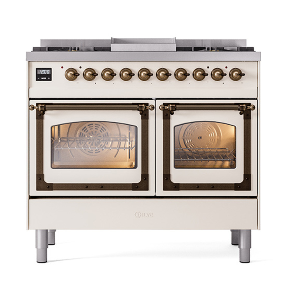 ILVE_UND40FNMPAWBLP_Nostalgie_II_40"_Dual_Fuel_Range_front_view