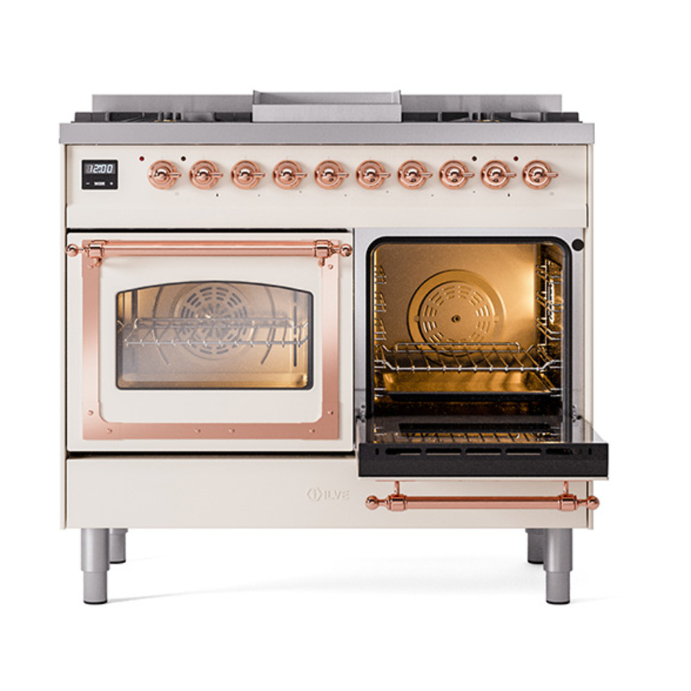 ILVE_UND40FNMPAWP_Nostalgie_II_40"_Dual_Fuel_Range_side_oven_door_opened