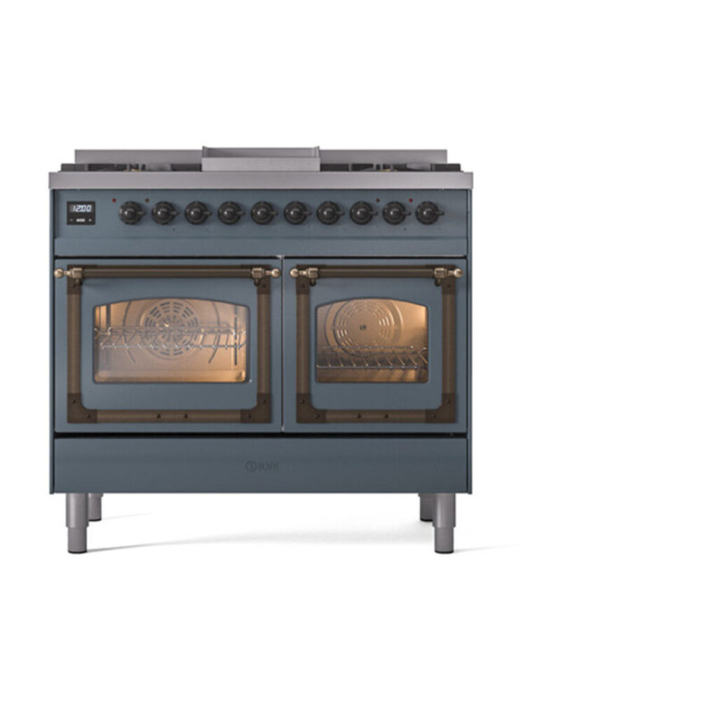 ILVE_UND40FNMPBGBLP_Nostalgie_II_40"_Dual_Fuel_Range_front_view