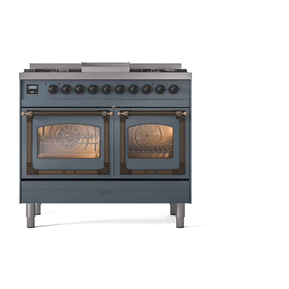 ILVE_UND40FNMPBGBLP_Nostalgie_II_40"_Dual_Fuel_Range_front_view