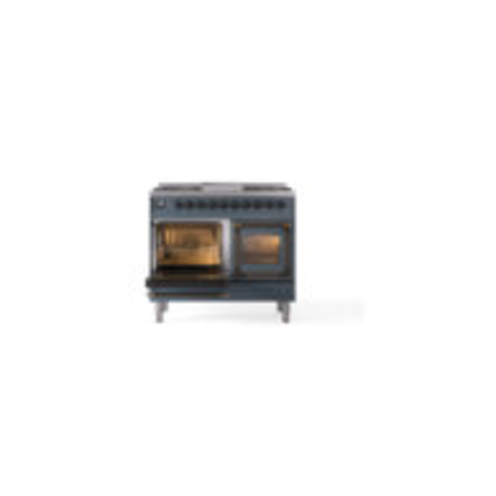 ILVE_UND40FNMPBGB_Nostalgie_II_40"_Dual_Fuel_Range_main_oven_door_opened