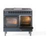 ILVE_UND40FNMPBGB_Nostalgie_II_40"_Dual_Fuel_Range_side_oven_door_opened