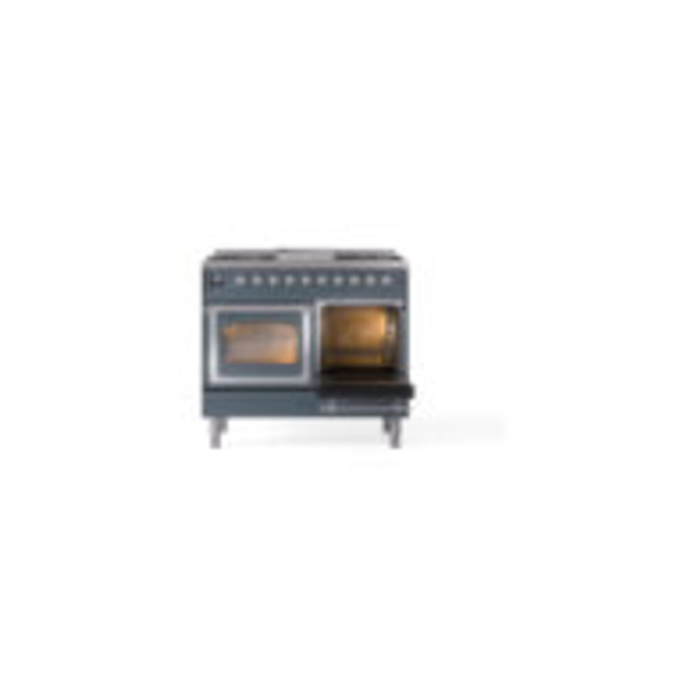 ILVE_UND40FNMPBGC_Nostalgie_II_40"_Dual_Fuel_Range_side_oven_door_opened