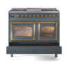 ILVE_UND40FNMPBGGLP_Nostalgie_II_40"_Dual_Fuel_Range_drawer_opened