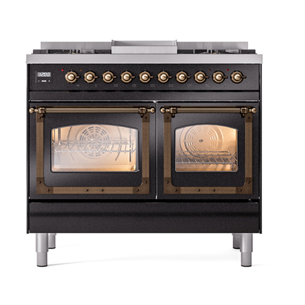 ILVE_UND40FNMPBKB_Nostalgie_II_40"_Dual_Fuel_Range_front_view