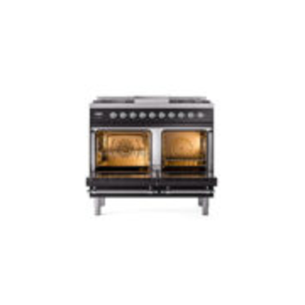 ILVE_UND40FNMPBKCLP_Nostalgie_II_40"_Dual_Fuel_Range_oven_door_opened
