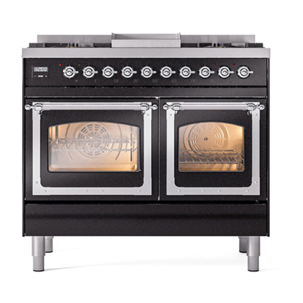 ILVE_UND40FNMPBKC_Nostalgie_II_40"_Dual_Fuel_Range_front_view