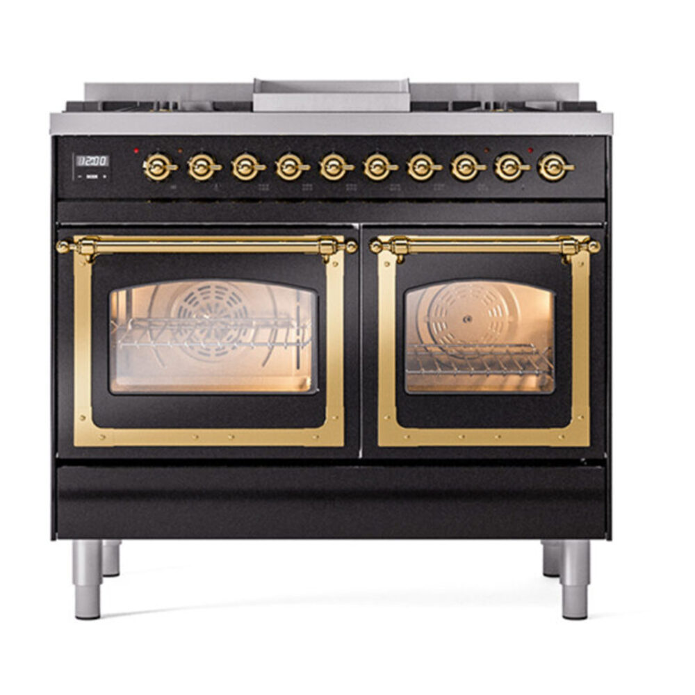 ILVE_UND40FNMPBKG_Nostalgie_II_40"_Dual_Fuel_Range_front_view