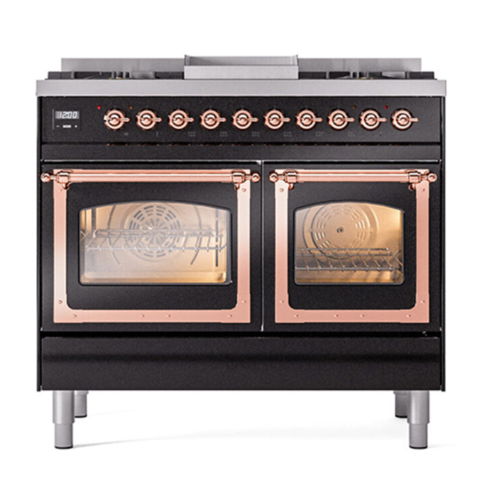 ILVE_UND40FNMPBKPLP_Nostalgie_II_40"_Dual_Fuel_Range_front_view