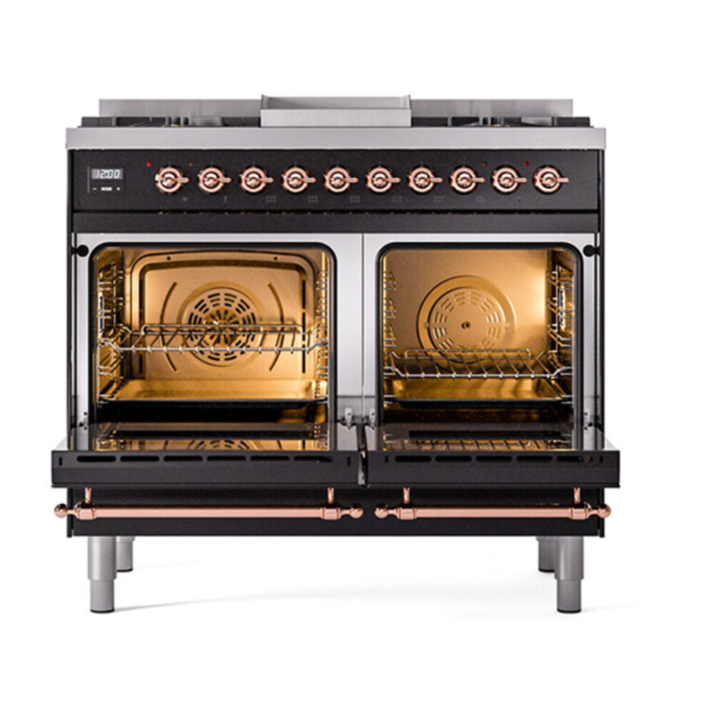 ILVE_UND40FNMPBKP_Nostalgie_II_40"_Dual_Fuel_Range_oven_door_opened