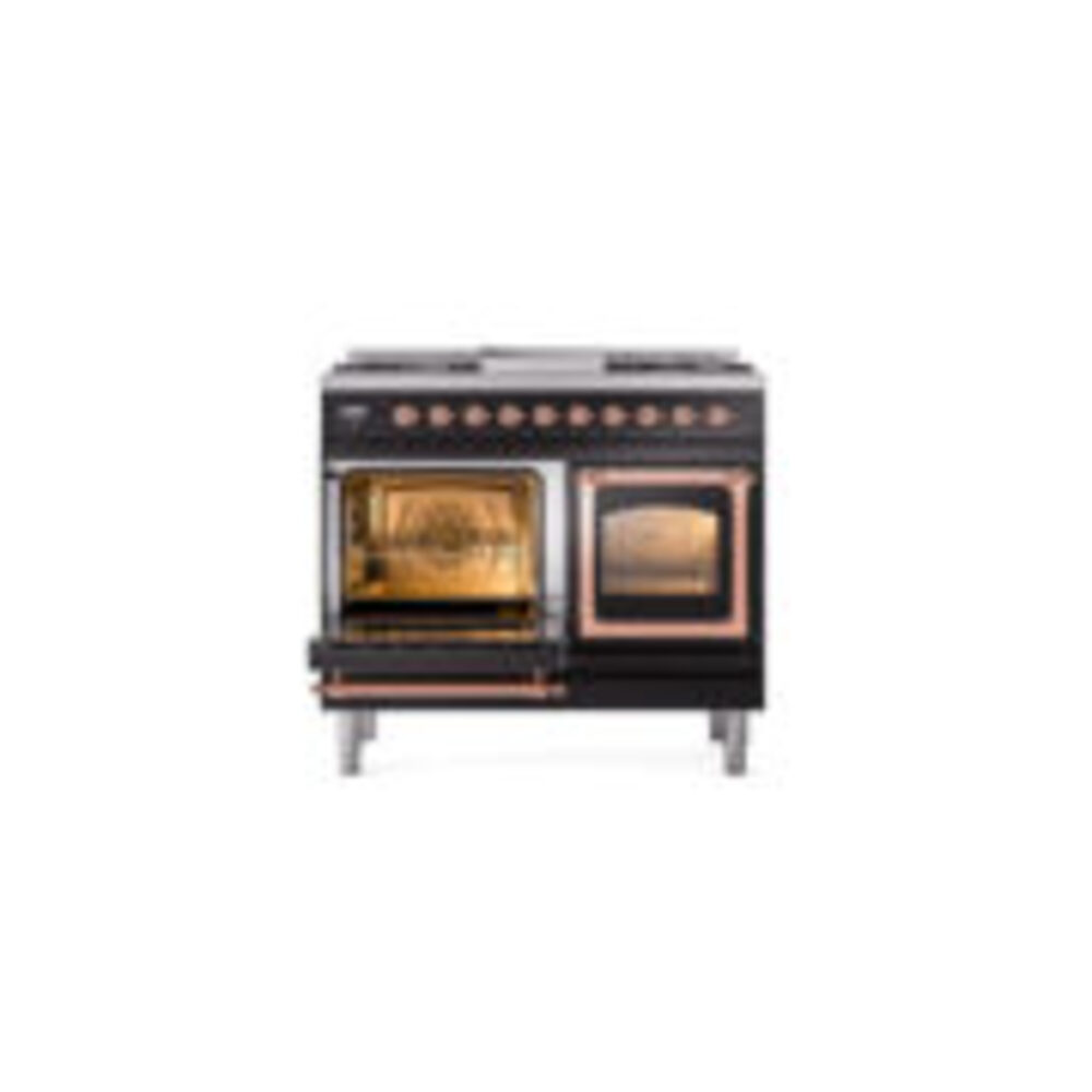 ILVE_UND40FNMPBKP_Nostalgie_II_40"_Dual_Fuel_Range_main_oven_door_opened