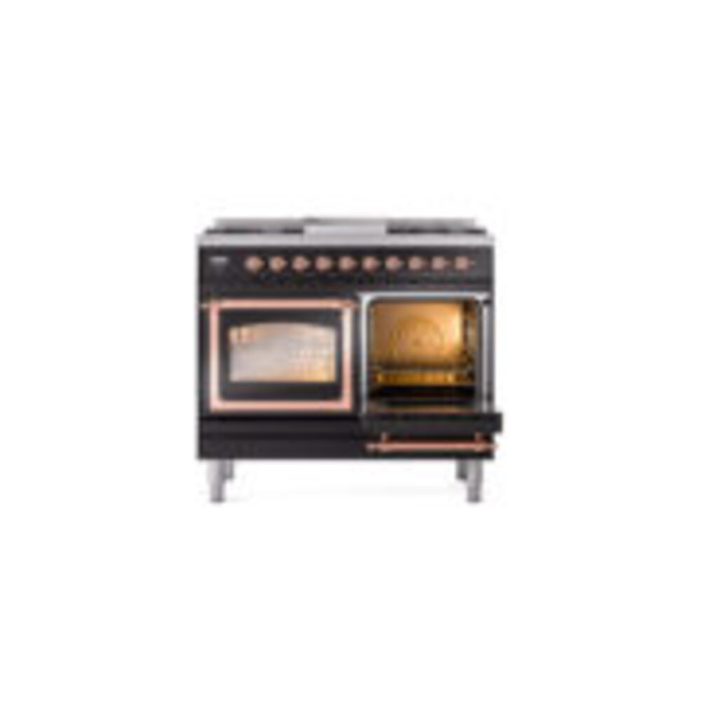 ILVE_UND40FNMPBKP_Nostalgie_II_40"_Dual_Fuel_Range_side_oven_door_opened