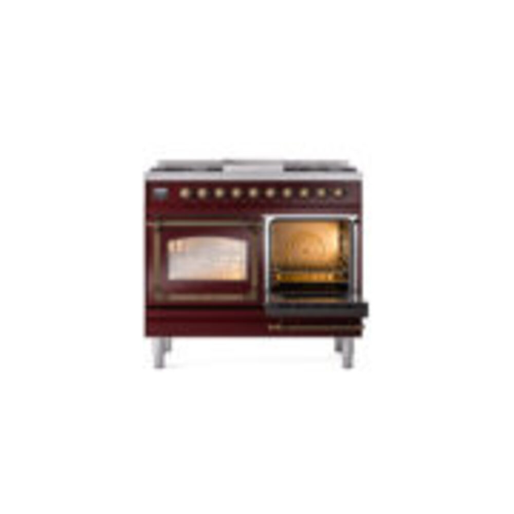 ILVE_UND40FNMPBUBLP_Nostalgie_II_40"_Dual_Fuel_Range_side_oven_door_opened