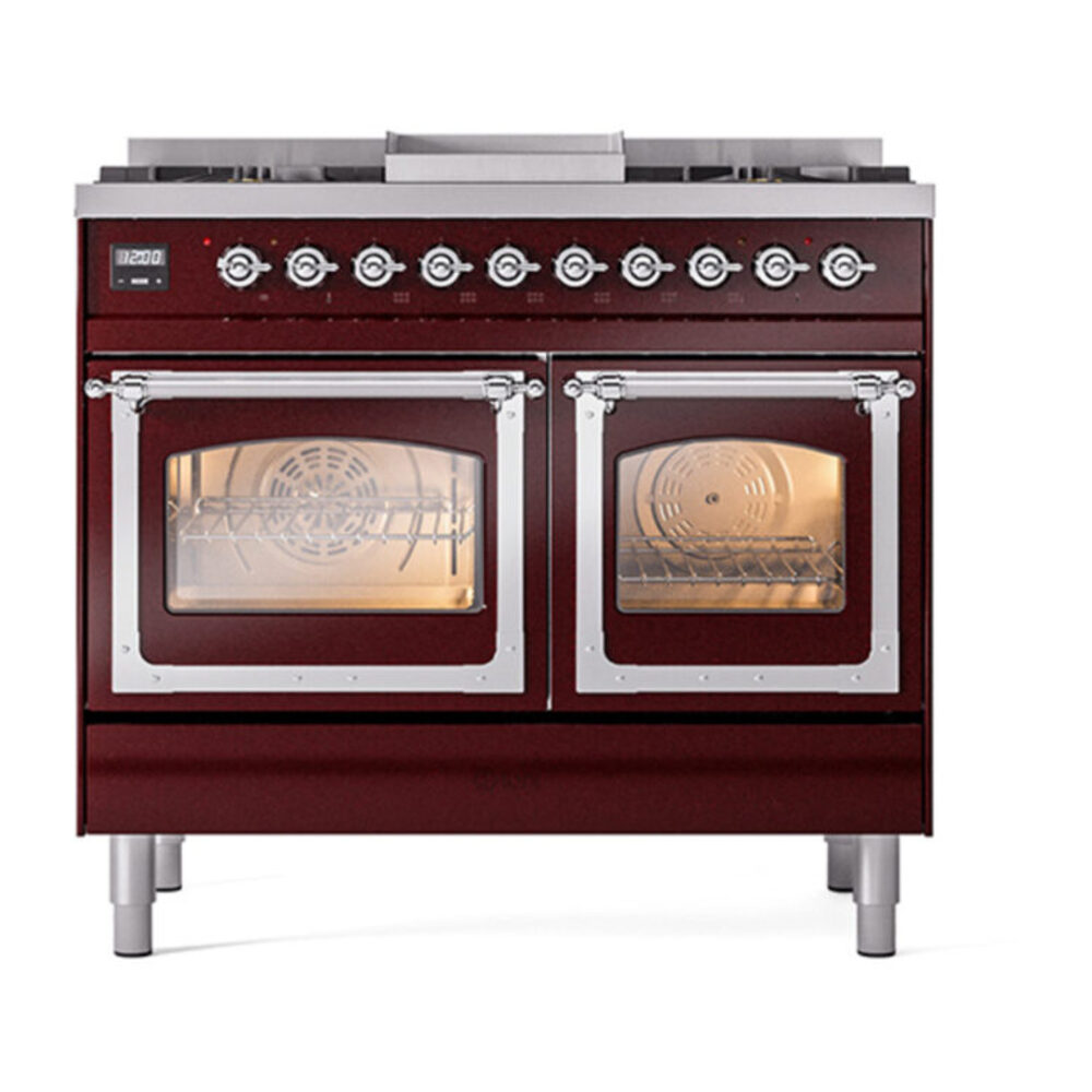 ILVE_UND40FNMPBUCLP_Nostalgie_II_40"_Dual_Fuel_Range_front_view