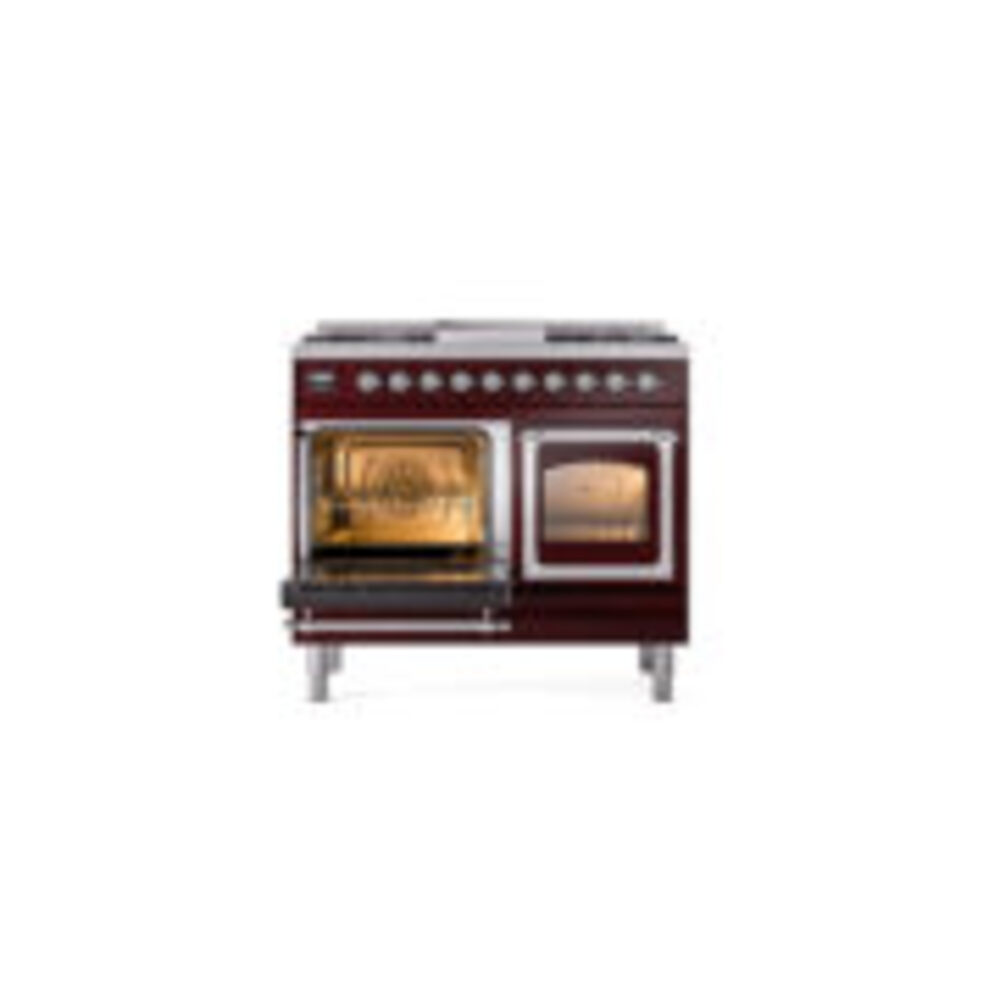 ILVE_UND40FNMPBUCLP_Nostalgie_II_40"_Dual_Fuel_Range_main_oven_door_opened