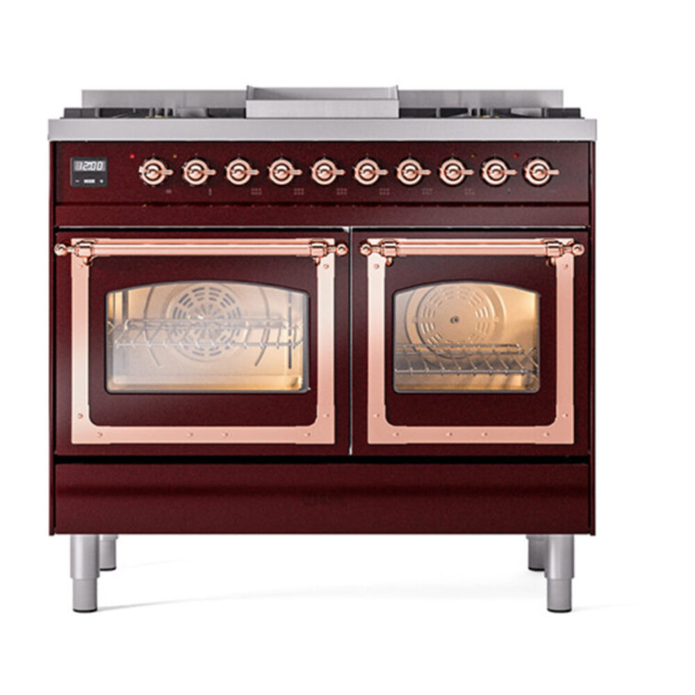 ILVE_UND40FNMPBUPLP_Nostalgie_II_40"_Dual_Fuel_Range_front_view