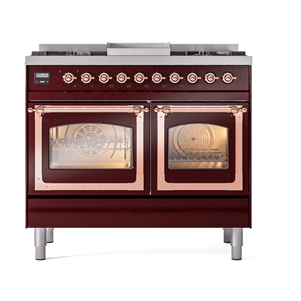 ILVE_UND40FNMPBUPLP_Nostalgie_II_40"_Dual_Fuel_Range_front_view
