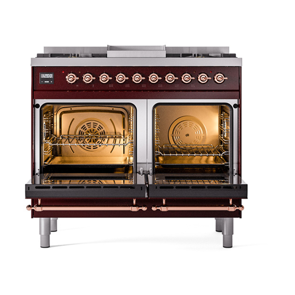 ILVE_UND40FNMPBUPLP_Nostalgie_II_40"_Dual_Fuel_Range_oven_door_opened