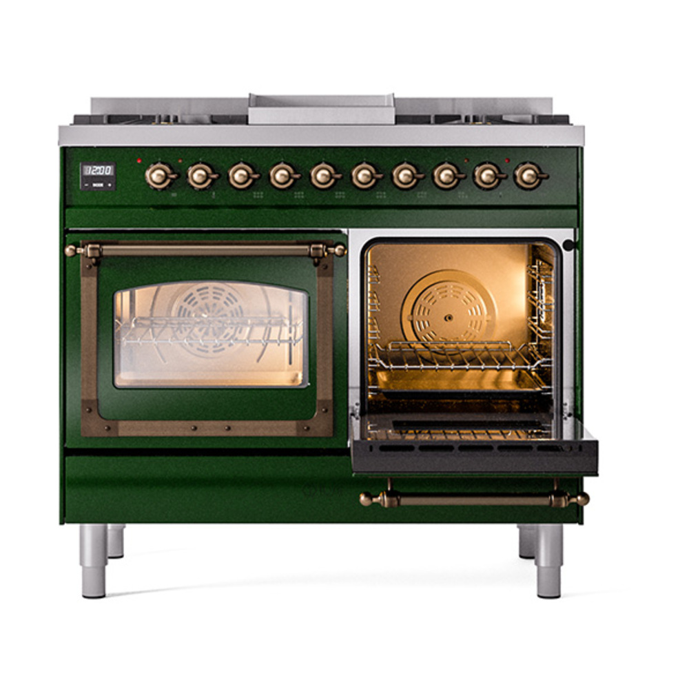 ILVE_UND40FNMPEGBLP_Nostalgie_II_40"_Dual_Fuel_Range_side_oven_door_opened