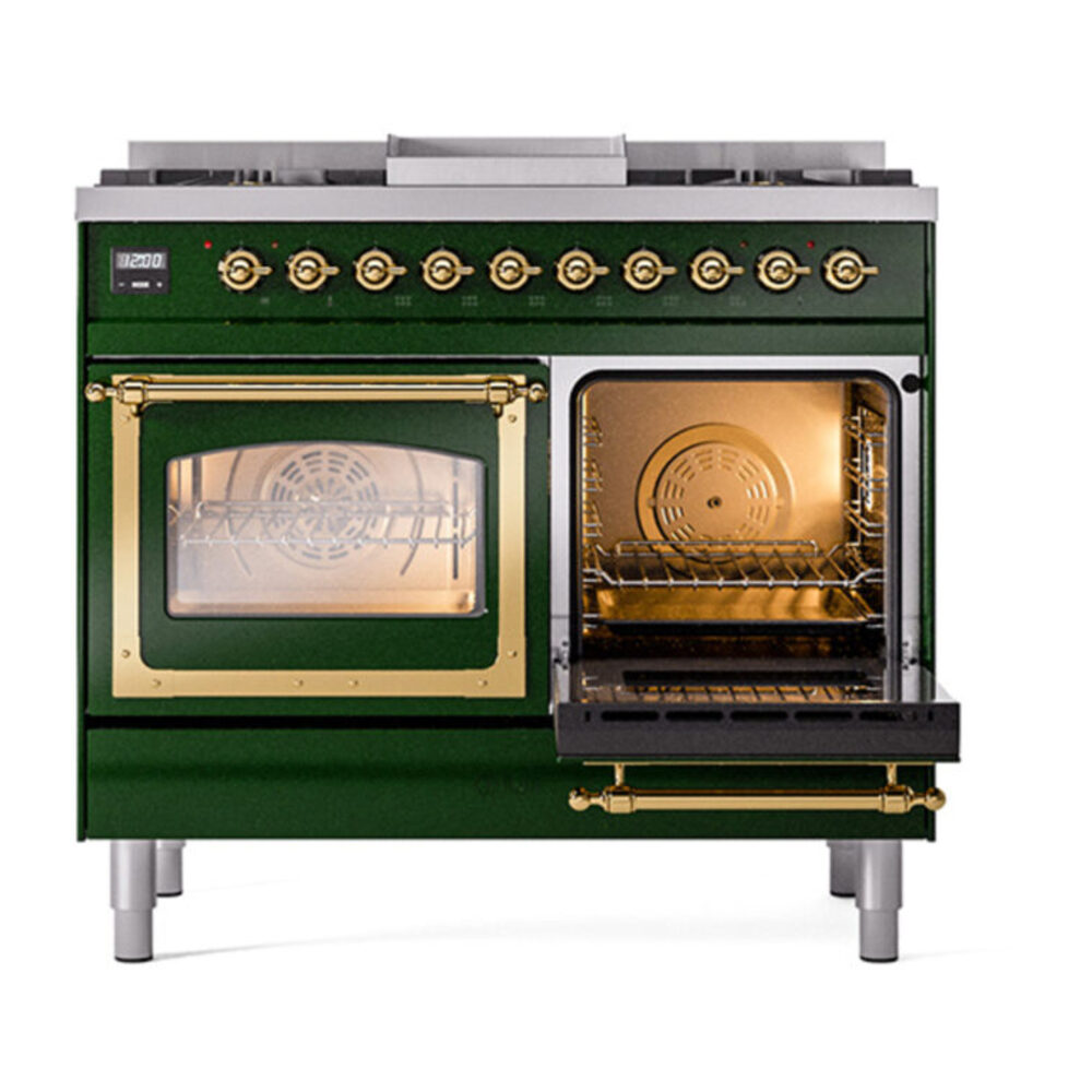 ILVE_UND40FNMPEGG_Nostalgie_II_40"_Dual_Fuel_Range_side_oven_door_opened