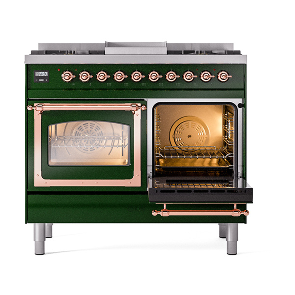 ILVE_UND40FNMPEGP_Nostalgie_II_40"_Dual_Fuel_Range_side_oven_door_opened