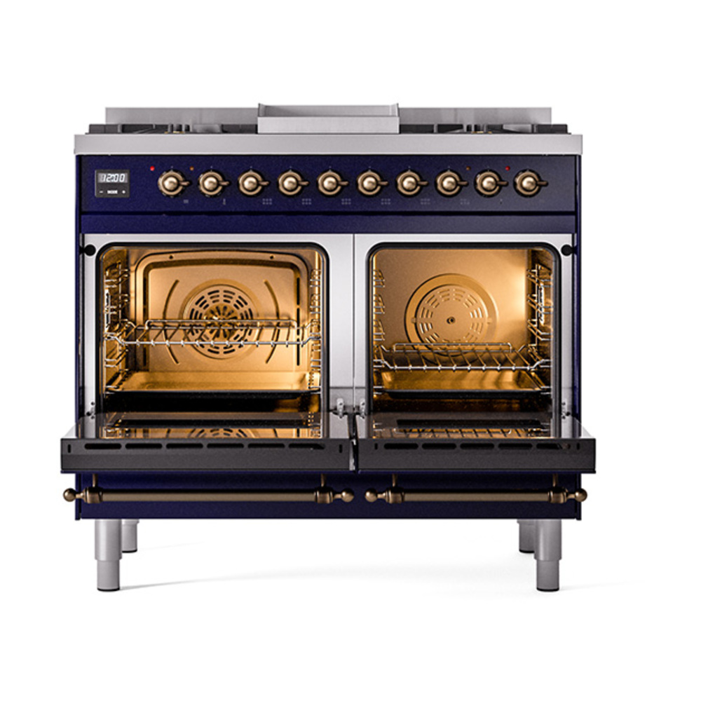 ILVE_UND40FNMPMBBLP_Nostalgie_II_40"_Dual_Fuel_Range_oven_door_opened