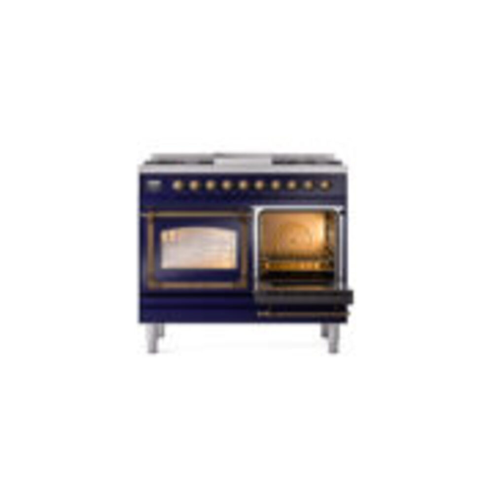 ILVE_UND40FNMPMBBLP_Nostalgie_II_40"_Dual_Fuel_Range_side_oven_door_opened