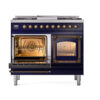 ILVE_UND40FNMPMBB_Nostalgie_II_40"_Dual_Fuel_Range_main_oven_door_opened