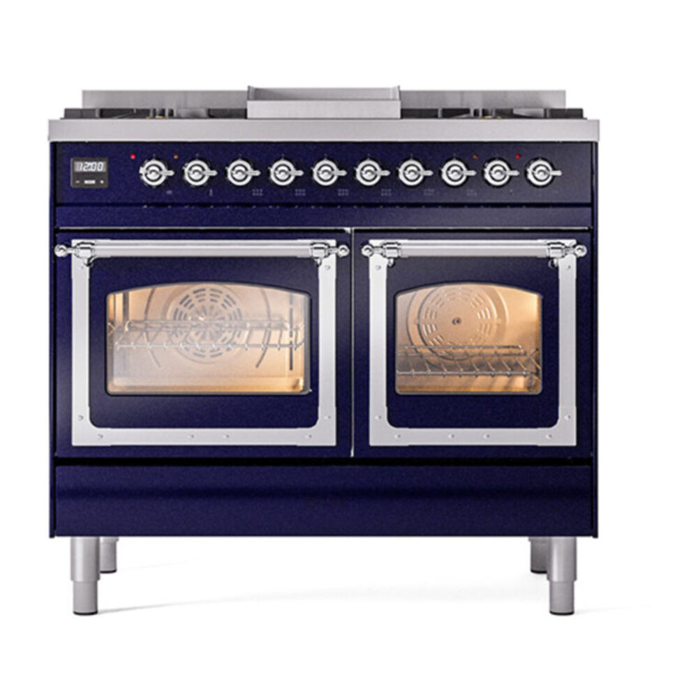 ILVE_UND40FNMPMBCLP_Nostalgie_II_40"_Dual_Fuel_Range_front_view