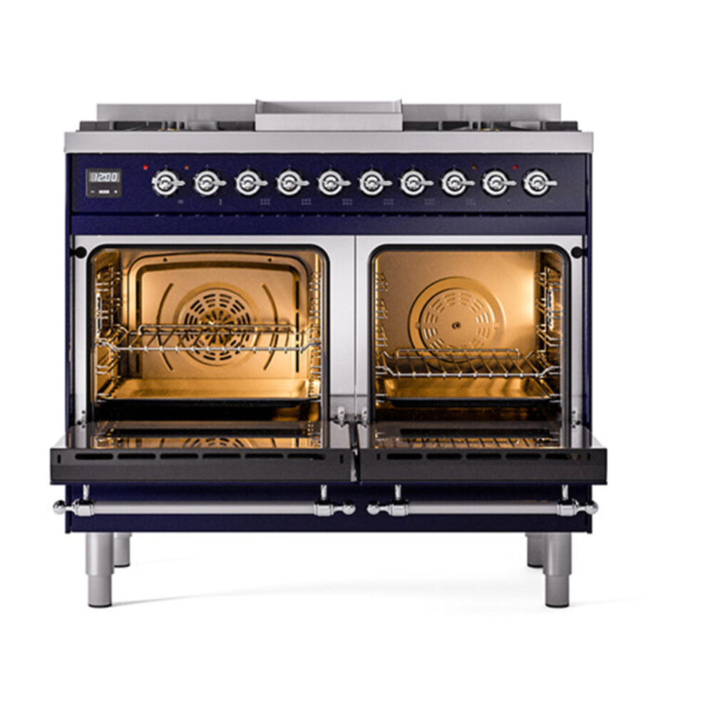 ILVE_UND40FNMPMBC_Nostalgie_II_40"_Dual_Fuel_Range_oven_door_opened