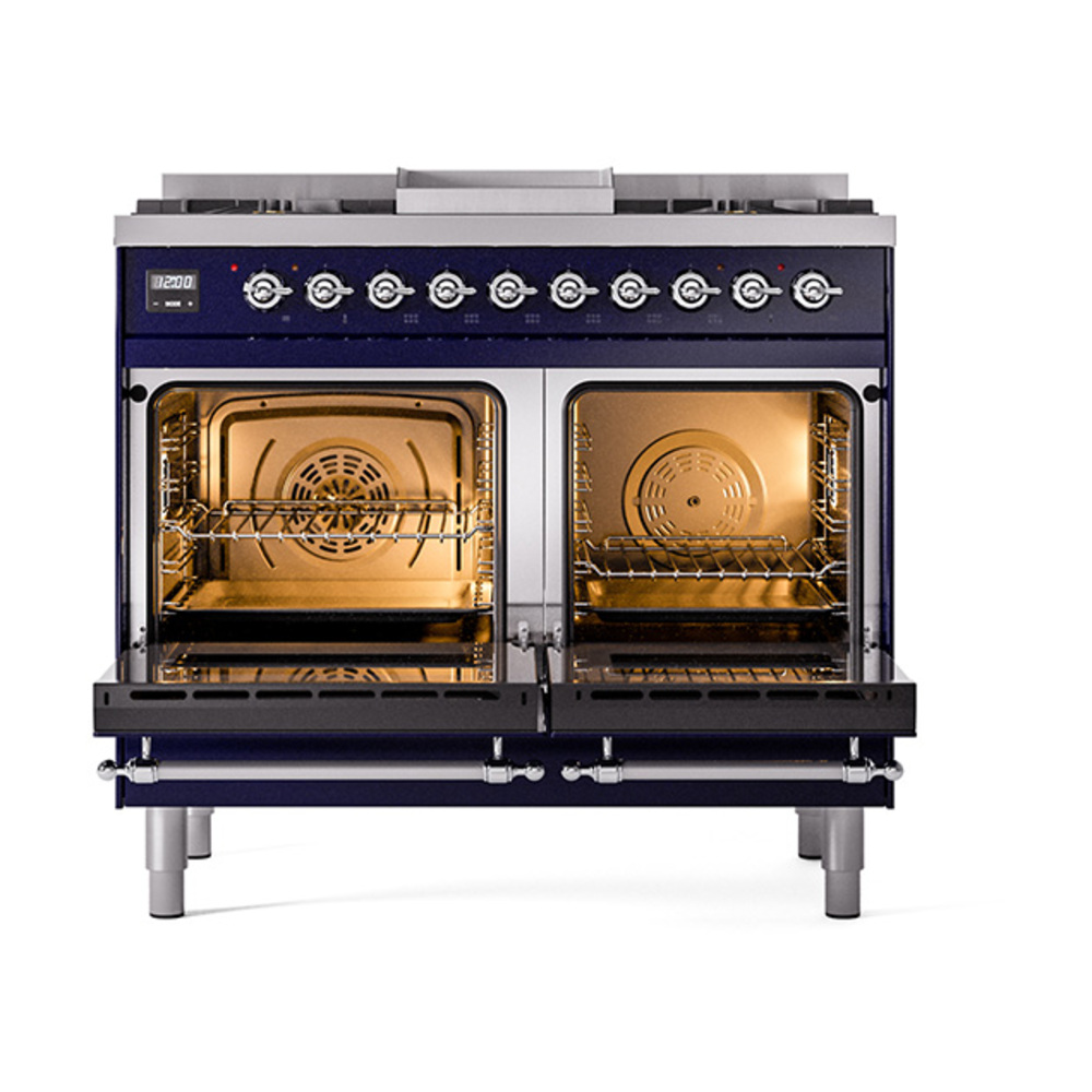 ILVE_UND40FNMPMBC_Nostalgie_II_40"_Dual_Fuel_Range_oven_door_opened