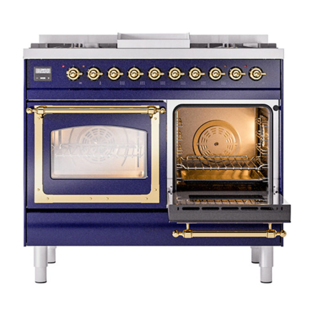 ILVE_UND40FNMPMBGLP_Nostalgie_II_40"_Dual_Fuel_Range_side_oven_door_opened