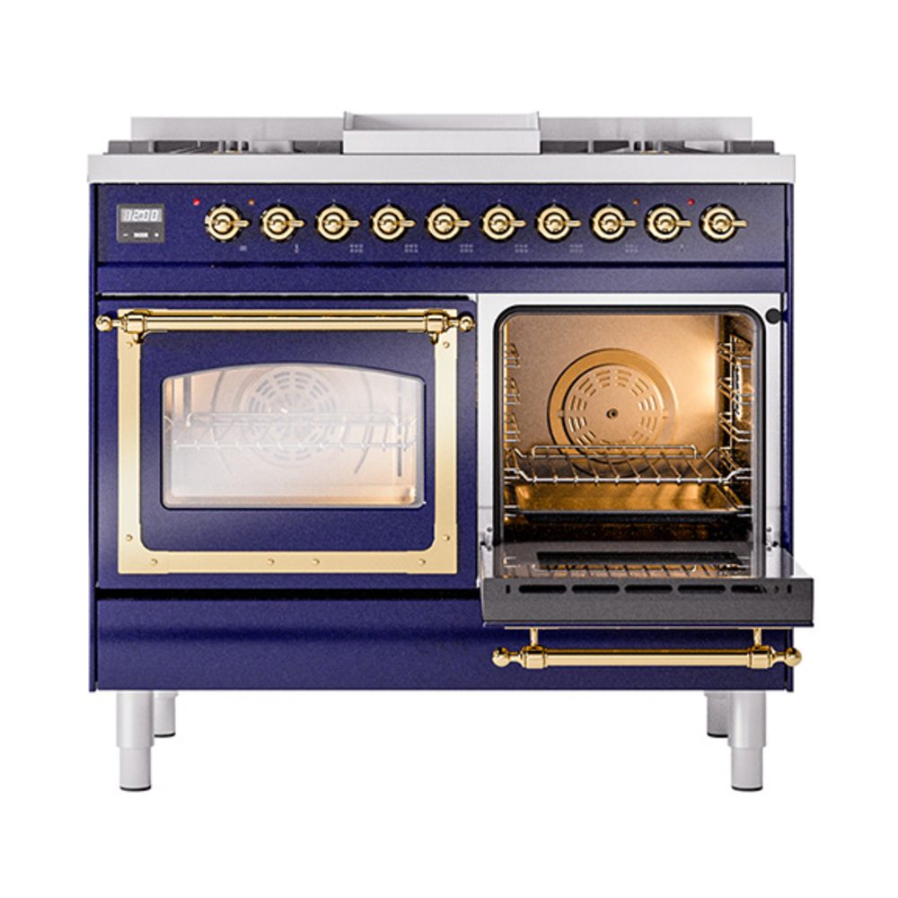 ILVE_UND40FNMPMBGLP_Nostalgie_II_40"_Dual_Fuel_Range_side_oven_door_opened