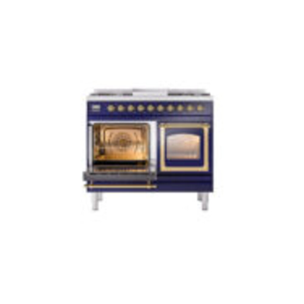ILVE_UND40FNMPMBG_Nostalgie_II_40"_Dual_Fuel_Range_main_oven_door_opened