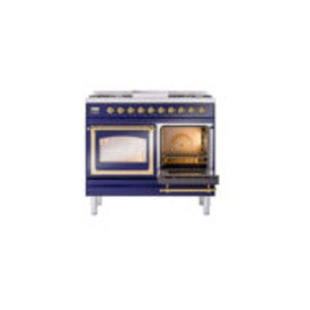ILVE_UND40FNMPMBG_Nostalgie_II_40"_Dual_Fuel_Range_side_oven_door_opened