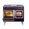 ILVE_UND40FNMPMBPLP_Nostalgie_II_40"_Dual_Fuel_Range_main_oven_door_opened