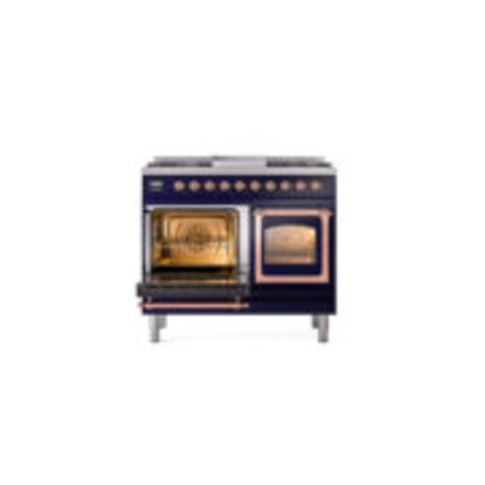 ILVE_UND40FNMPMBP_Nostalgie_II_40"_Dual_Fuel_Range_main_oven_door_opened