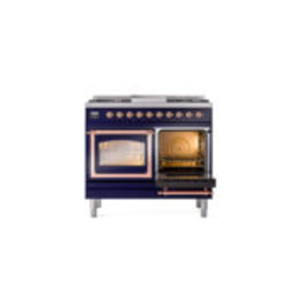 ILVE_UND40FNMPMBP_Nostalgie_II_40"_Dual_Fuel_Range_side_oven_door_opened