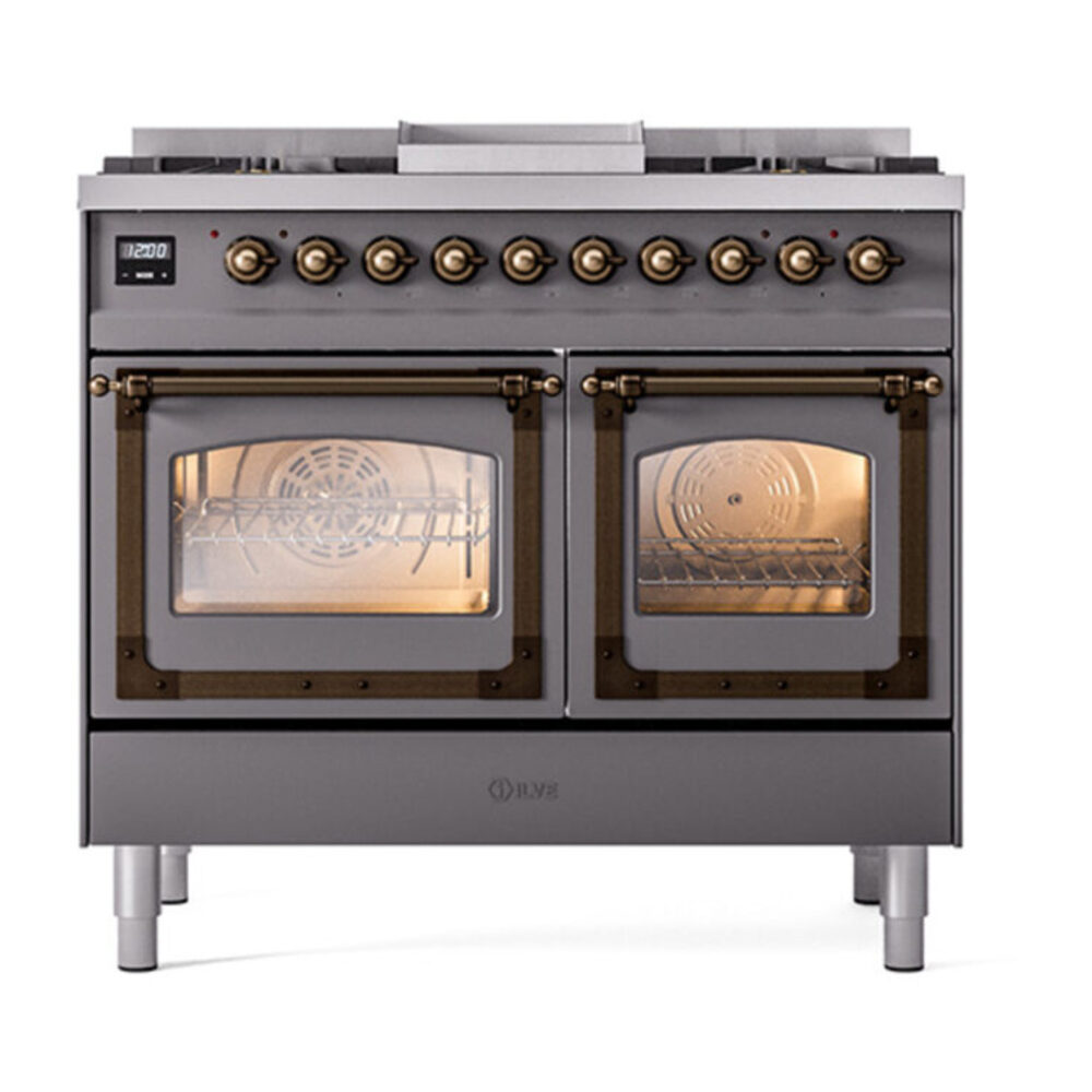 ILVE_UND40FNMPMGB_Nostalgie_II_40"_Dual_Fuel_Range_front_view
