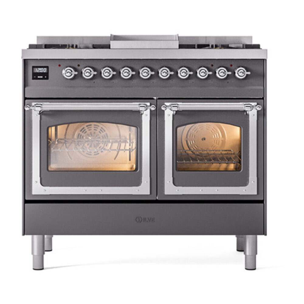 ILVE_UND40FNMPMGCLP_Nostalgie_II_40"_Dual_Fuel_Range_front_view