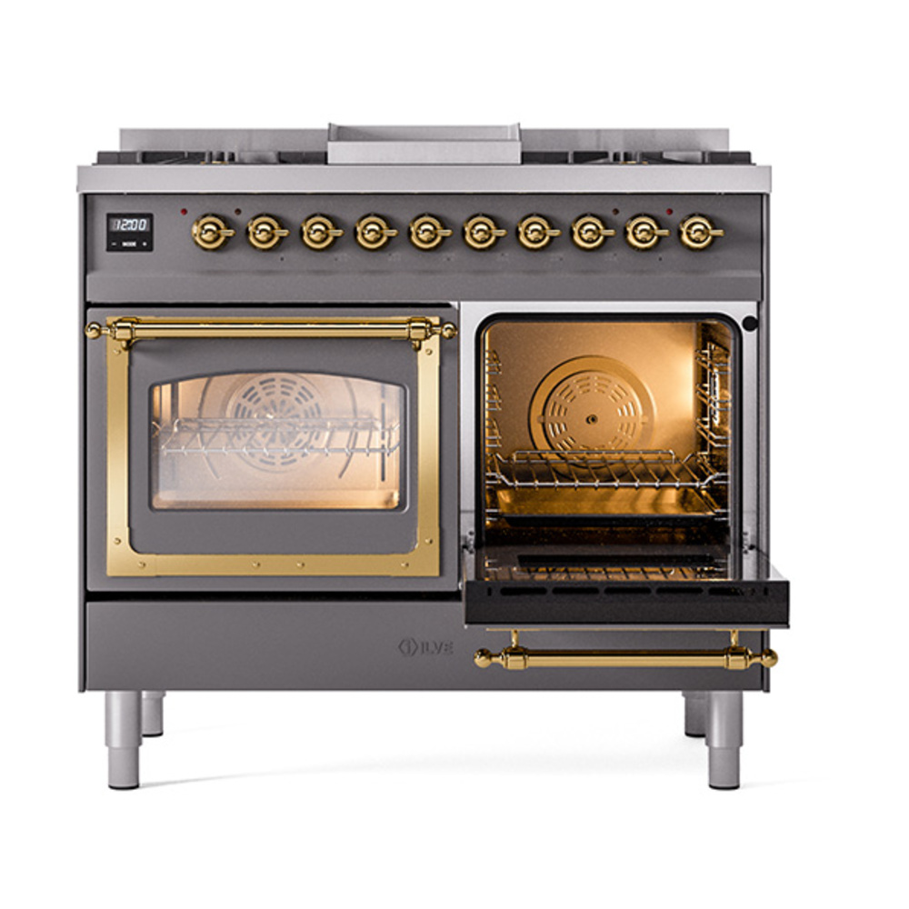 ILVE_UND40FNMPMGGLP_Nostalgie_II_40"_Dual_Fuel_Range_side_oven_door_opened