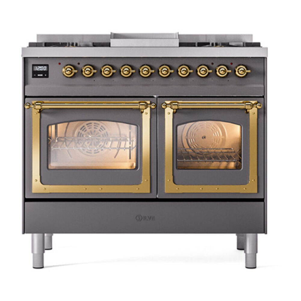 ILVE_UND40FNMPMGG_Nostalgie_II_40"_Dual_Fuel_Range_front_view