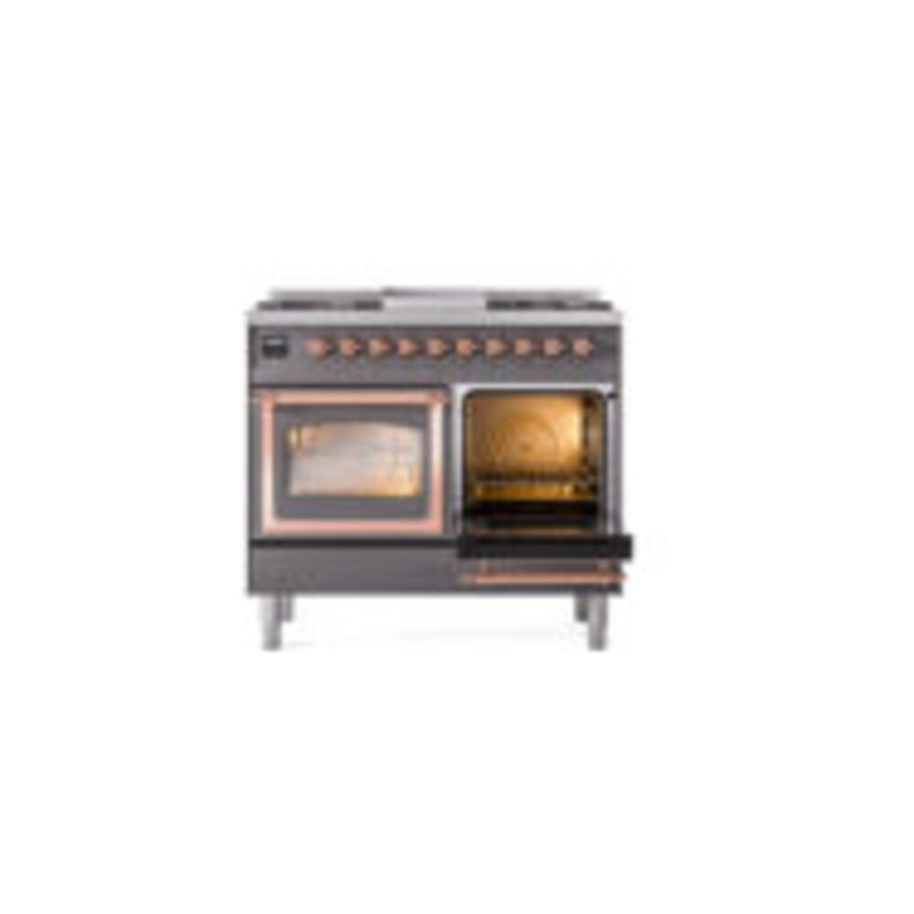 ILVE_UND40FNMPMGPLP_Nostalgie_II_40"_Dual_Fuel_Range_side_oven_door_opened