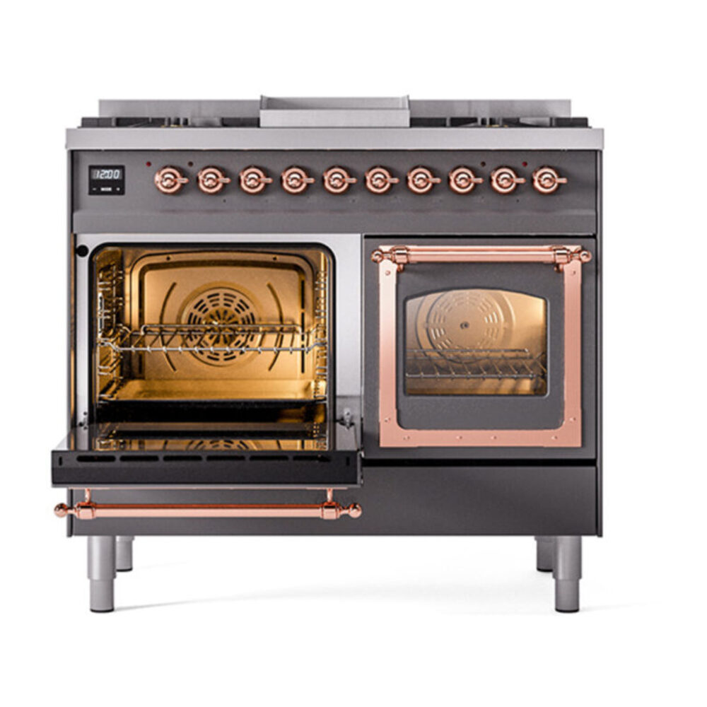 ILVE_UND40FNMPMGP_Nostalgie_II_40"_Dual_Fuel_Range_main_oven_door_opened
