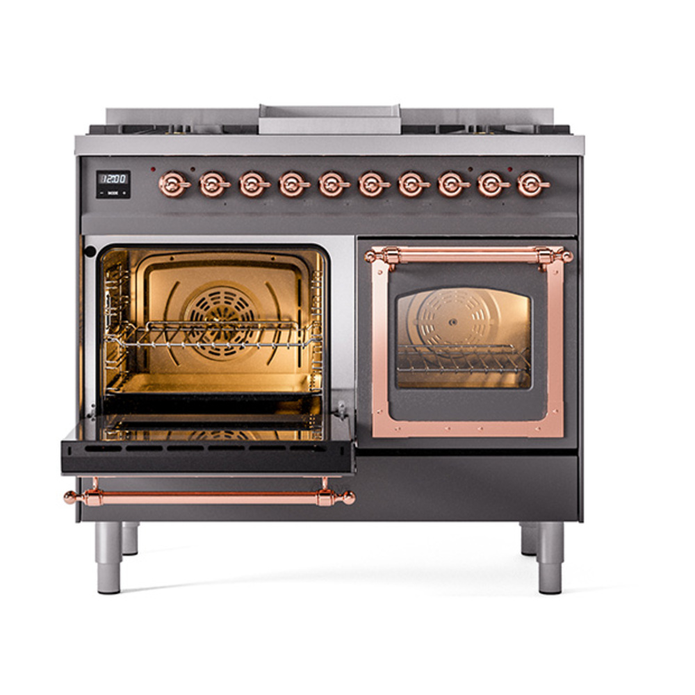 ILVE_UND40FNMPMGP_Nostalgie_II_40"_Dual_Fuel_Range_main_oven_door_opened