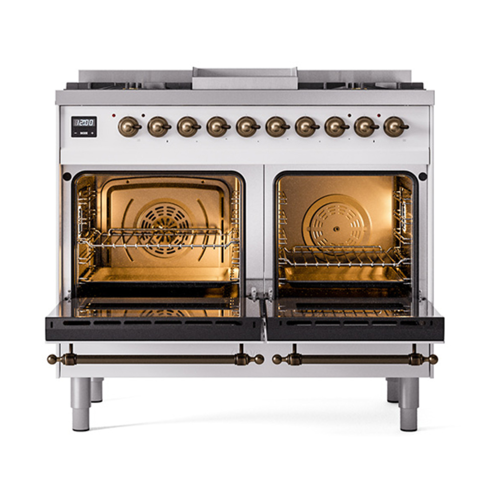 ILVE_UND40FNMPRAB_Nostalgie_II_40"_Dual_Fuel_Range_oven_door_opened