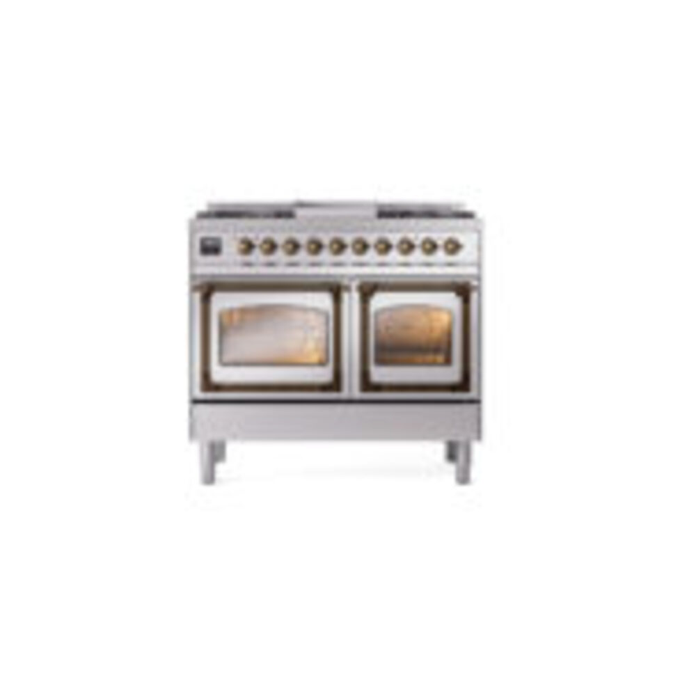 ILVE_UND40FNMPSSBLP_Nostalgie_II_40"_Dual_Fuel_Range_front_view