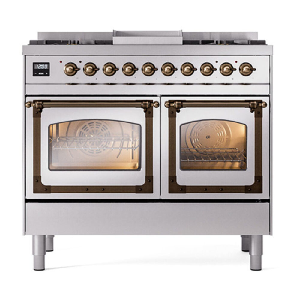 ILVE_UND40FNMPSSBLP_Nostalgie_II_40"_Dual_Fuel_Range_front_view