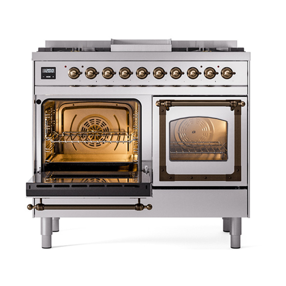 ILVE_UND40FNMPSSBLP_Nostalgie_II_40"_Dual_Fuel_Range_main_oven_door_opened